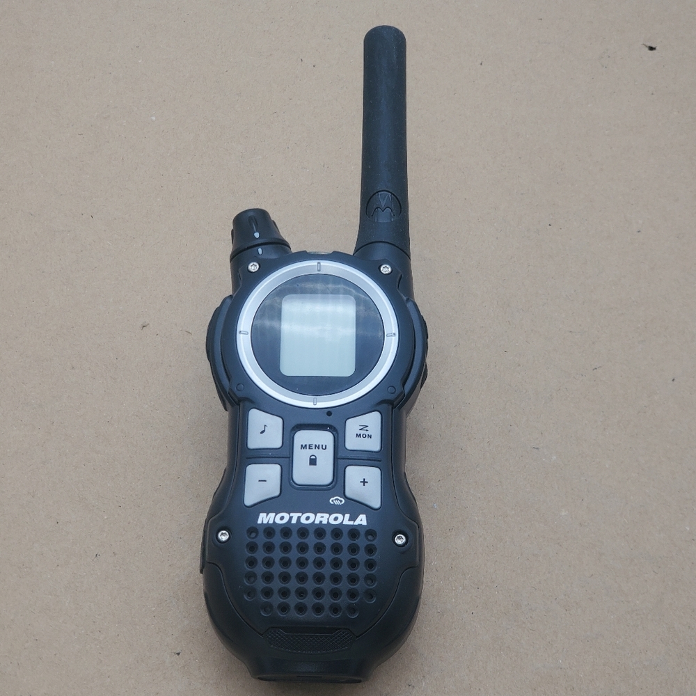 Motorola Black Two-Way Radio with Antenna and LCD